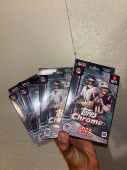 Topps chrome football hangers x4