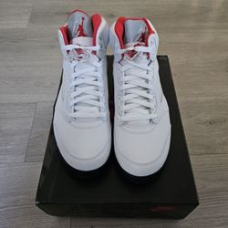 Air Jordan 5 Retro OG Fire Red Silver Tongue Size 11