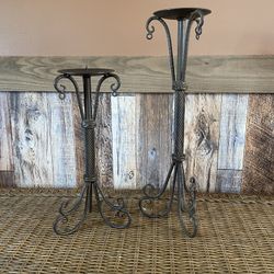 Wrought Iron Candle Holders 