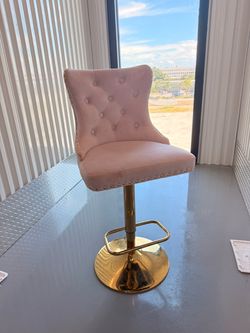 Pink Velvet bar stools
