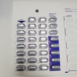 10 X Cold Seal Bubble Blister Cards Medication Organizer