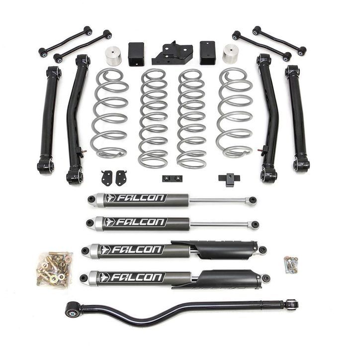 TERRAIN FLEX 4-ARM KIT WITH FALCON 2.1 MONOTUBE SHOCKS 2018-2023 JEEP JL WRANGLER