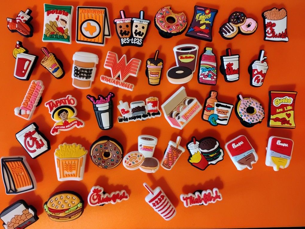 Whataburger,Takis, and More Jibbitz lot of 40
