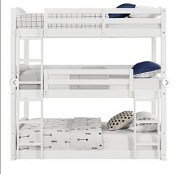 White Triple Bunk Bed