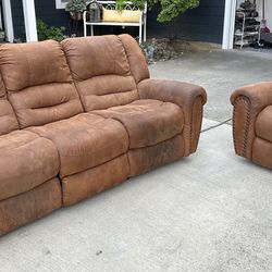 FREE - Reclining Sofa & Chair 