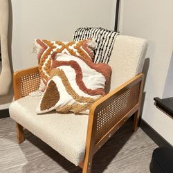 Cream Boucle Accent Chair