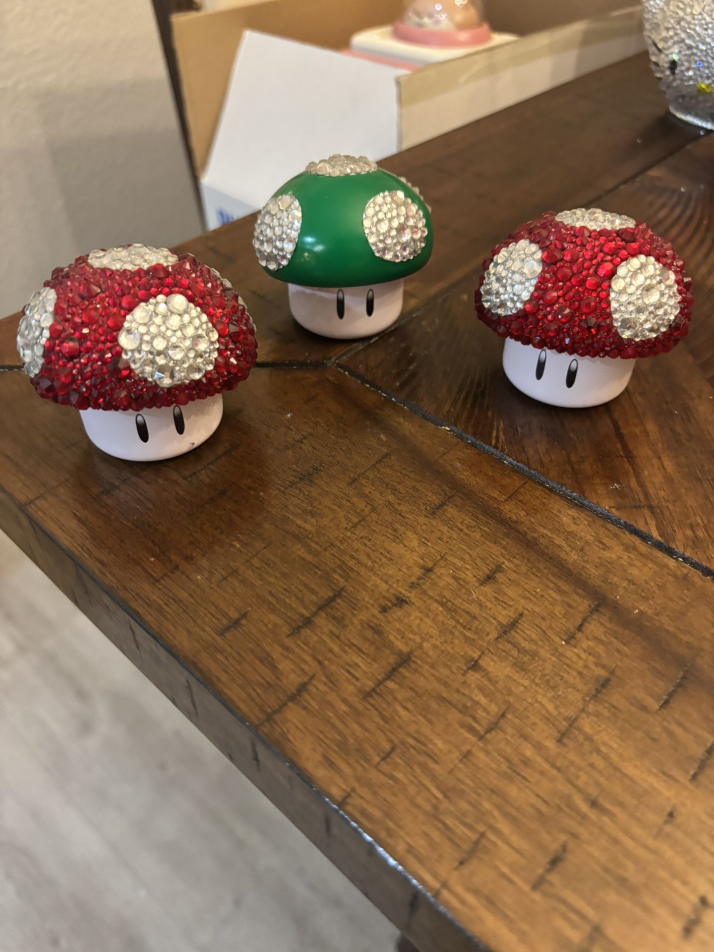 Super Nintendo Bedazzled Mario Toad Mushrooms