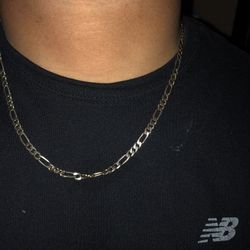 14k Gold Figaro Chain “10” Weighs 22 Grams 