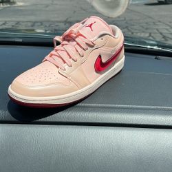 Jordan 1 Lows “pink” With Red Accent 