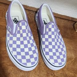 VANS Classic Slip-On 'Checkerboard - Violet - Size  6 men 7.5 women