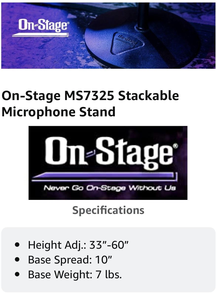 On Stage Microphone Stand