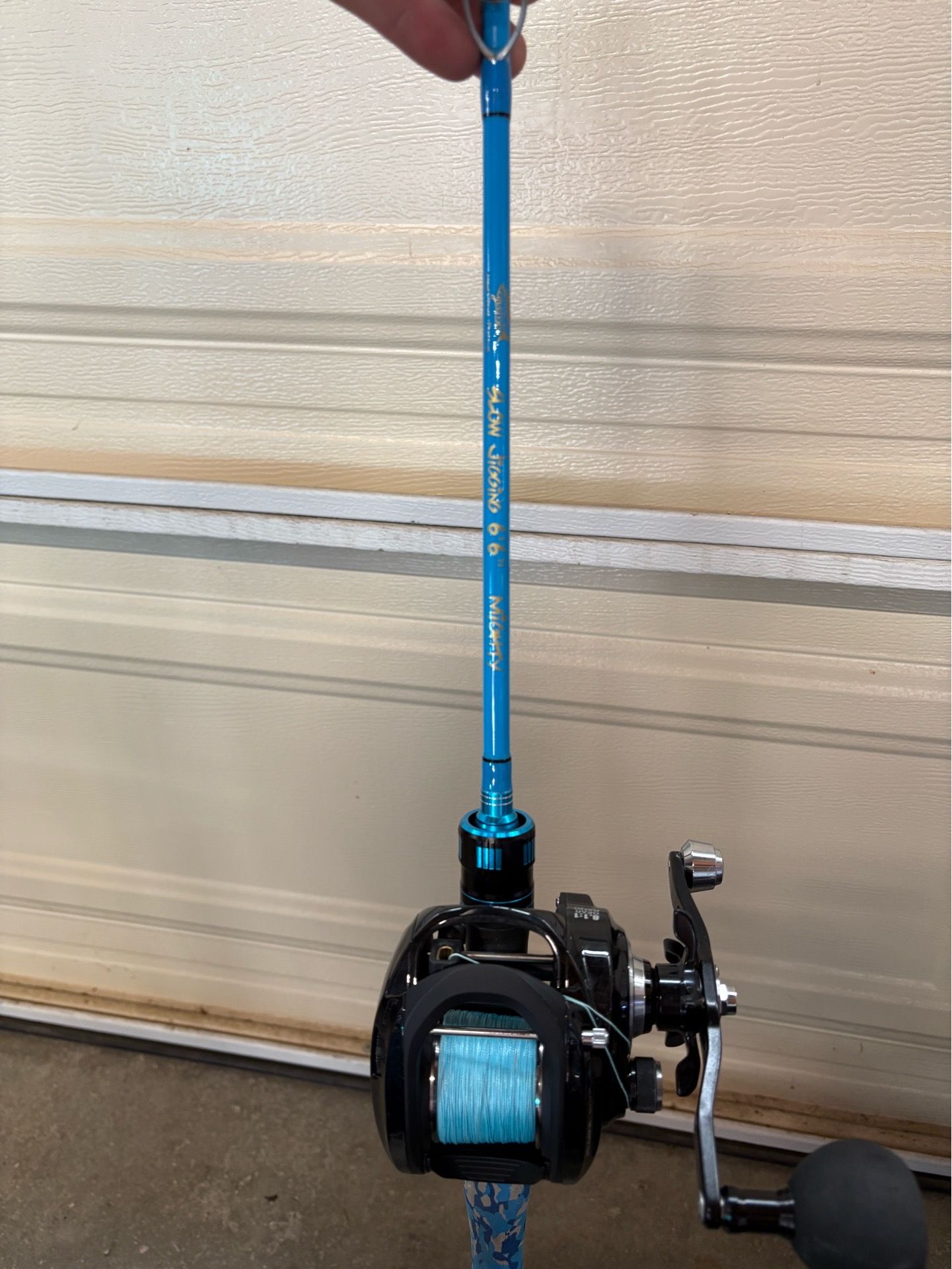 Slow pitch jigging rod and reel