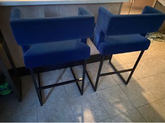Royal blue matching chairs
