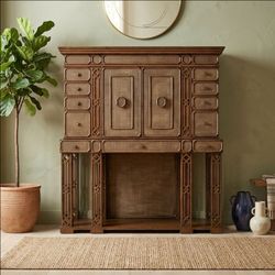 Cabinet Storage Chest High Stand Oriental Asian Cupboard Dresser