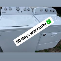 Whirlpool washer and dryer 90 days warranty