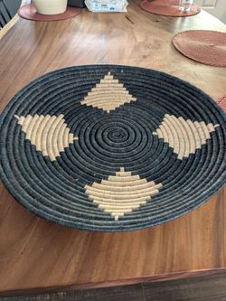 Large Woven Decorative Basket Bowl
