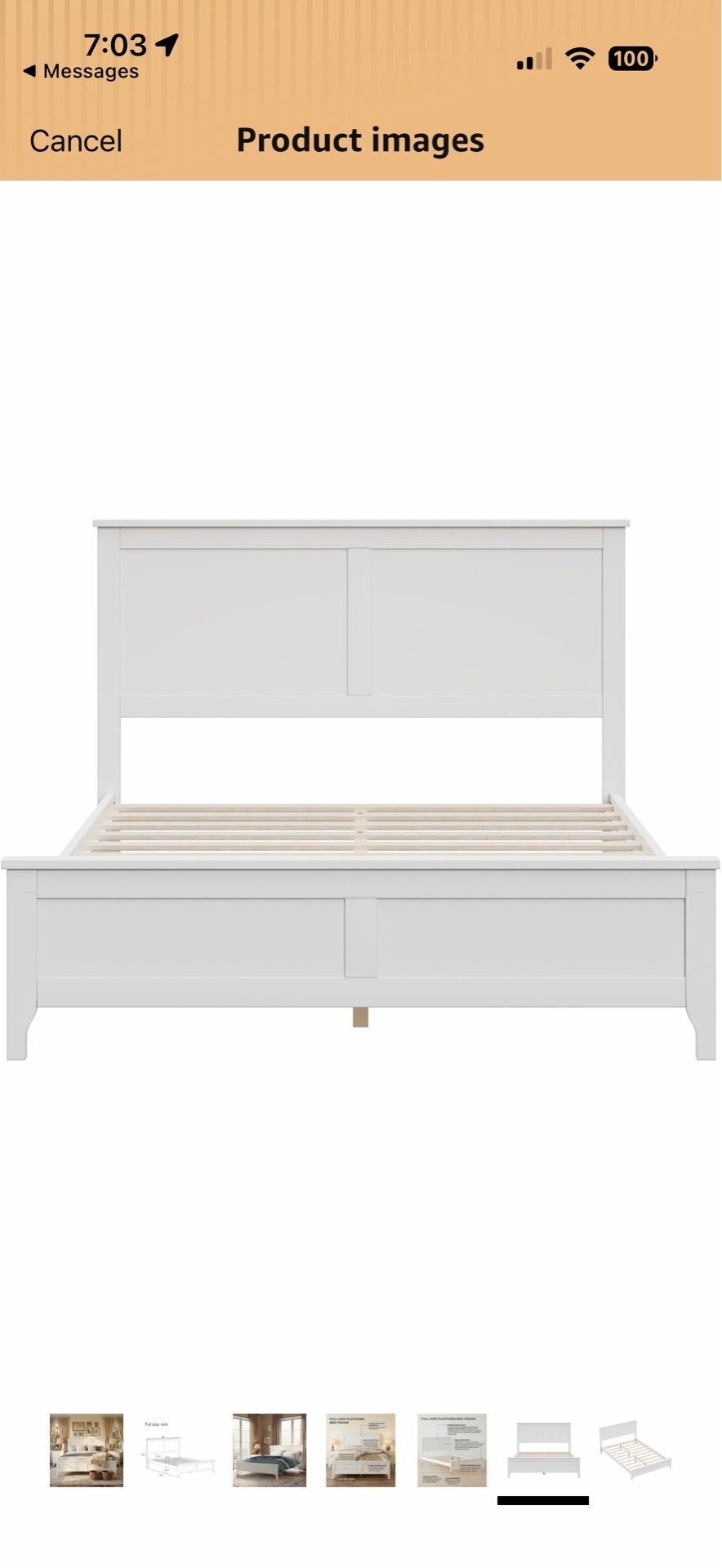 Queen size bed frame and box spring.