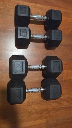Hex Dumbbells - 25 lb pair & 40 lb pair