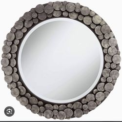 uttermost staggered nailhead mirror