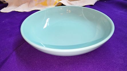 Vintage Coventry "Colorwheel"  Teal/Turquoise Pasta Bowl is a vintage stoneware piece CR3V044
