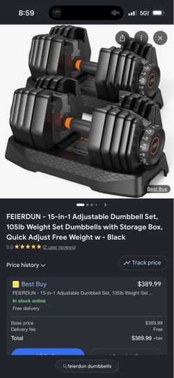 Adjustable dumbbells 52.5 each