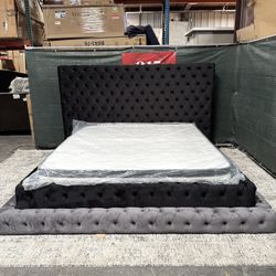 King Upholstered Bed NEW With Mattress FREE DELIVERY 🚚 