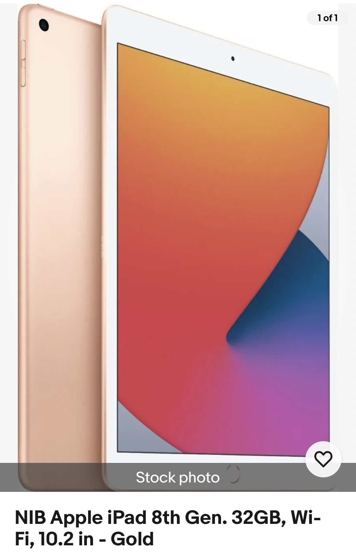 ~NIB Apple IPad 8th Generation 10.2~