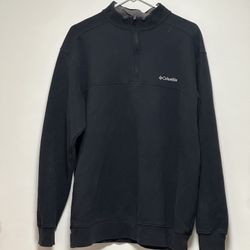 Columbia Black Fleece 1/4 Zip Pullover Jacket Men’s Size XL