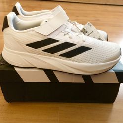 Adidas Duramo SL EL K White Black  Sneakers Shoes  Size 5 1/2