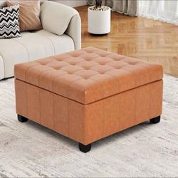 LOVMOR ISABELLA Storage Ottoman PU