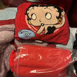 Betty Boop Pillow And One Throw Blanket On Sale For 6.00