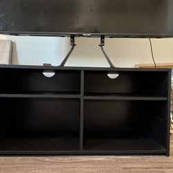 Black TV stand