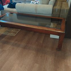 Large Glass Top Coffee Table