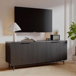 SAINTCY  Mid Century Fluted TV Stand