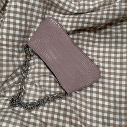 Lilac Faux Leather Purse