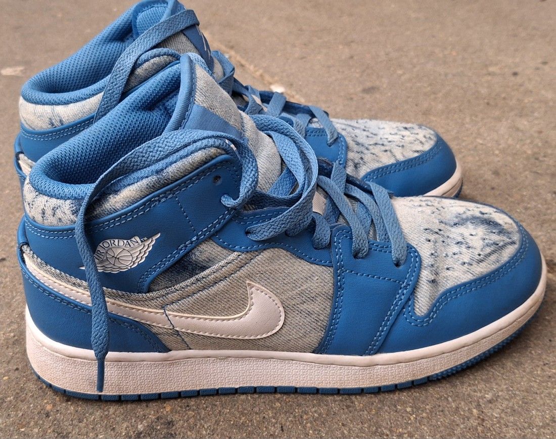 Nike Air Jordan Mid (GS) Dutch Blue/White Washed Denim