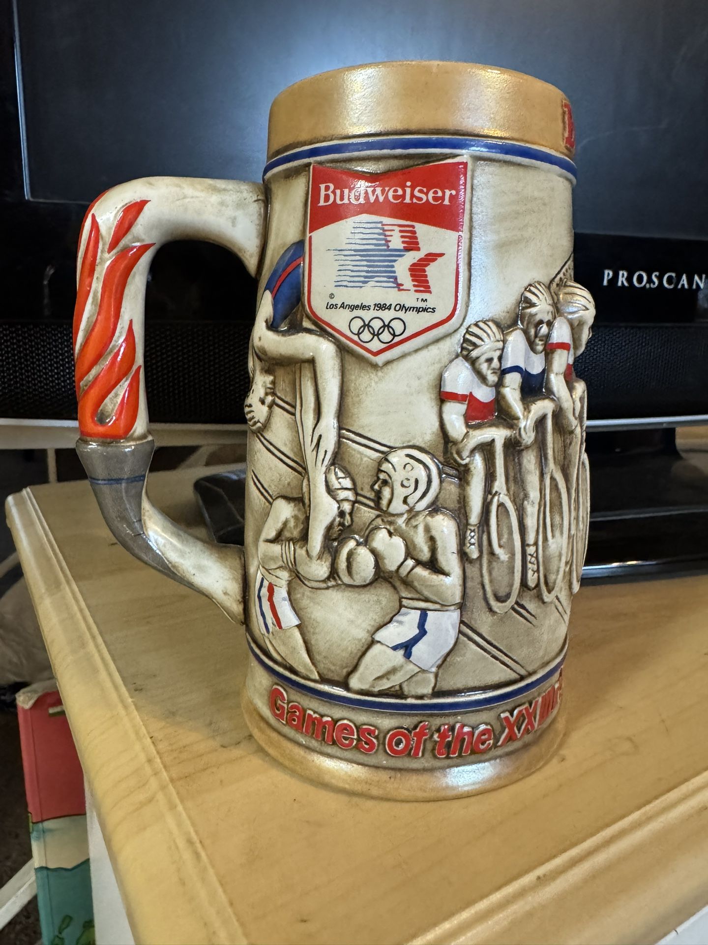 Vintage Budweiser Stein 1984 Los Angeles Olympics