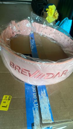 Brew usar Leather Weight Lefting Belt L=Fits 29”to38” Color Peach Pink