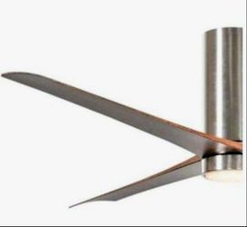 Ceiling Fan, 52 in. Integrated LED, Remote Control, 6 Speeds, Dimmable, Indoors, Reverse Flow, Brushed Nickel,