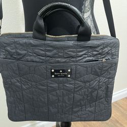 Kate Spade ♠️ New York Black Nylon Quilted Satchel 