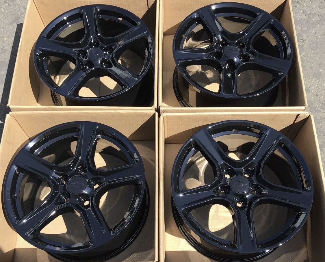 18” Chevy Camaro factory wheels rims gloss black new Chevrolet