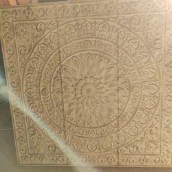 Deco 79 Metal Floral Home Wall Decor Embossed Wall Sculpture, Wall Art 