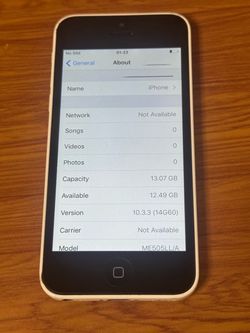 iPhone 5c 16GB white color