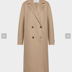 Aritzia Babaton Slouch Double Faced Wool Coat Bronze Camel