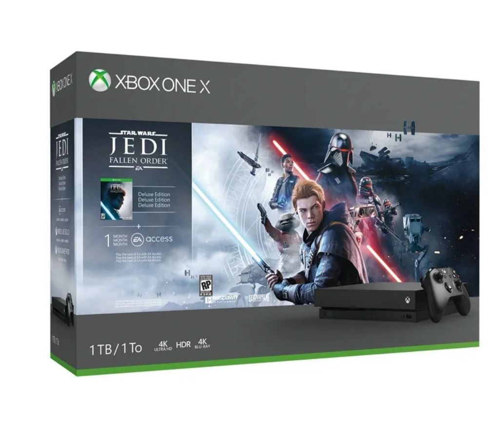 Microsoft Xbox One X 1TB Star Wars Jedi: Fallen Order Console No Original Box