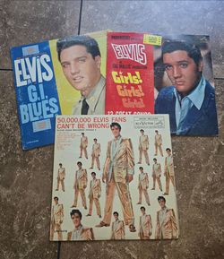 Lot of 3 Vintage Elvis Presley RCA Victor LPs - G.I. Blues, Girls Girls Girls, Gold Records Vol 2