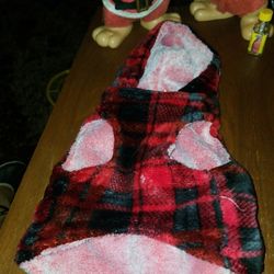 Small Plaid Crush Velvet Dog Jacket