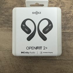 Shokz OpenFit 2+ Open-Ear Wireless Earbuds – Black (New)