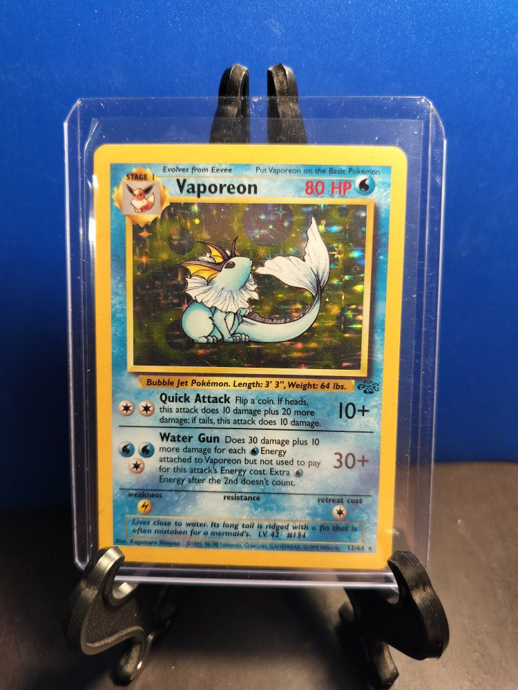1999 Pokemon Jungle Vaporeon Holo (None Played) 12/64