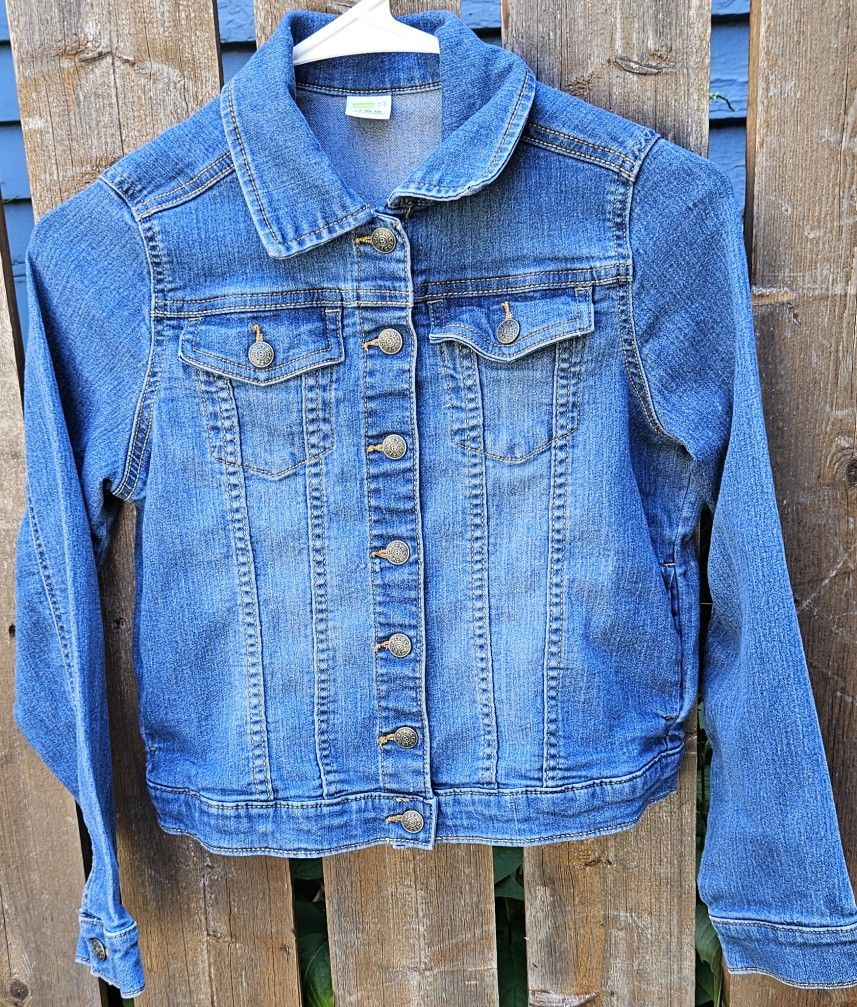 Crazy 8 Denim Jacket with Pockets Girls Size 10/12